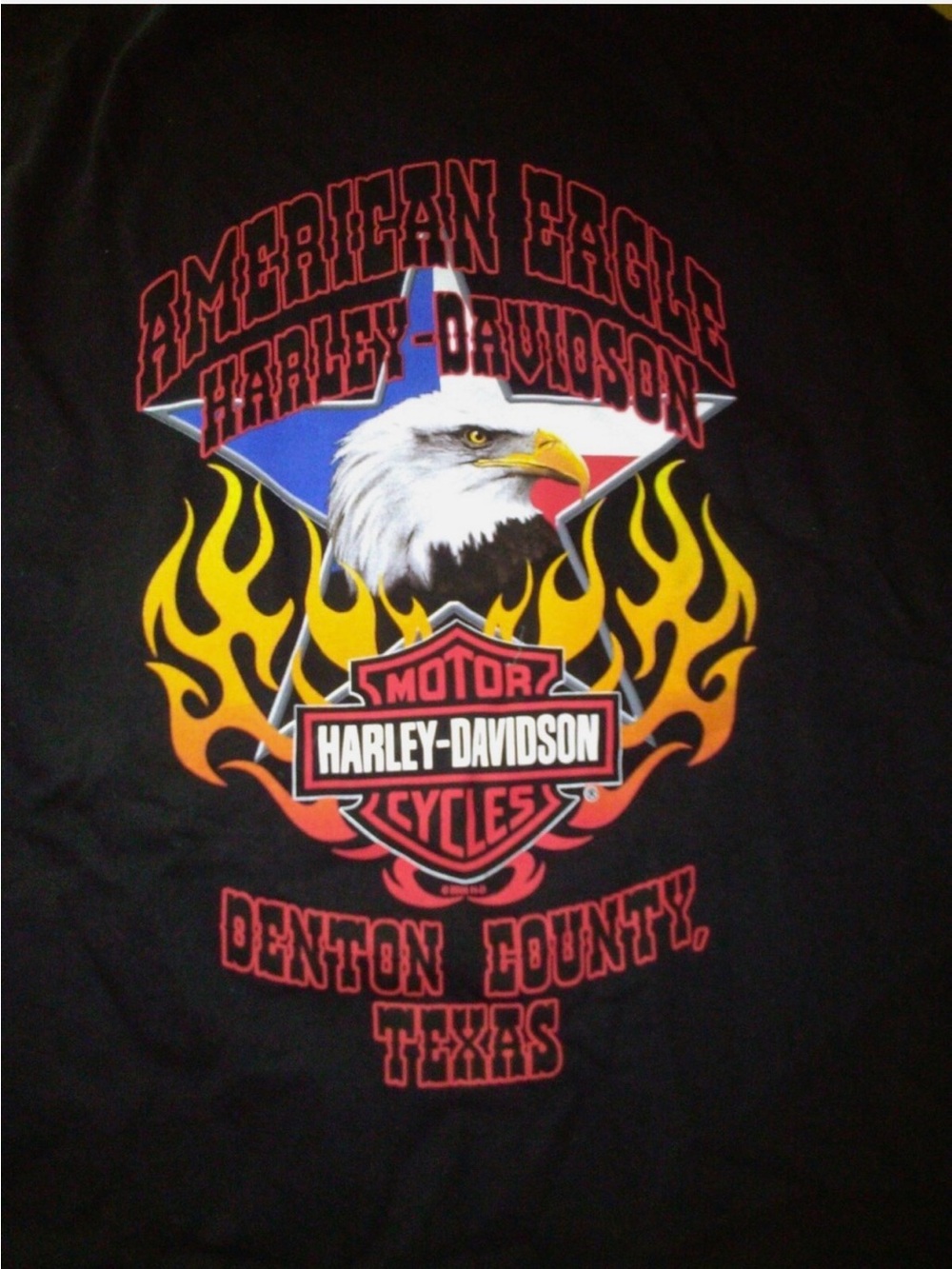 NEW Harley-Davidson Denton County Texas Black Graphic Tee men’s medium